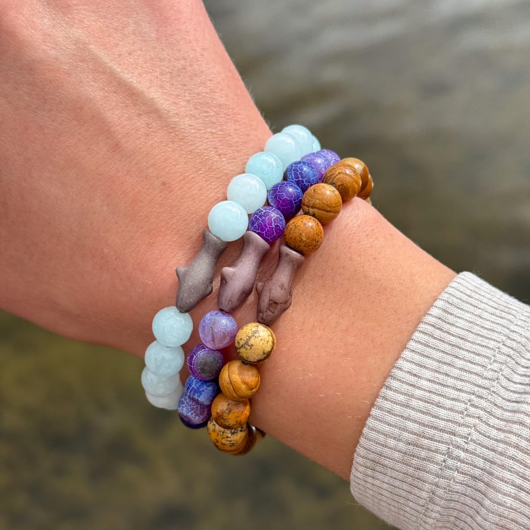 Fahlo Shark Tracking Bracelet – Track a Real Shark's Journey – Supports Wildlife Conservation – Elastic – on Interactive Mobile App Map – Unisex Ocean Conservation Gift