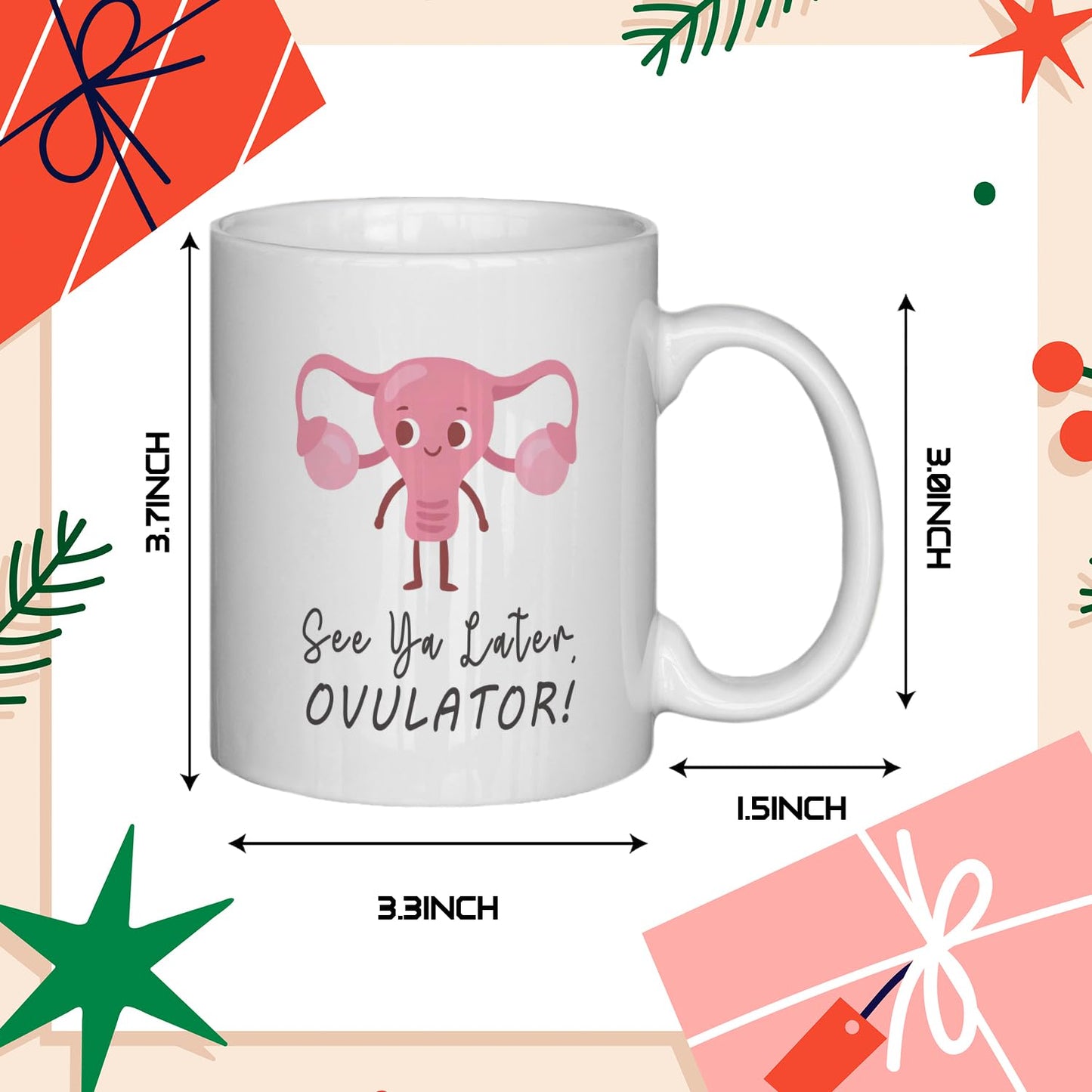 NATSUNO Hysterectomy Gifts,Hysterectomy Recovery Gifts,Hysterectomy Mug,After Hysterectomy Must Haves,See Ya Later Ovulator Mug Cup,Hysterectomy Recovery Gifts,Uterus Gifts,Friend Gifts For Women