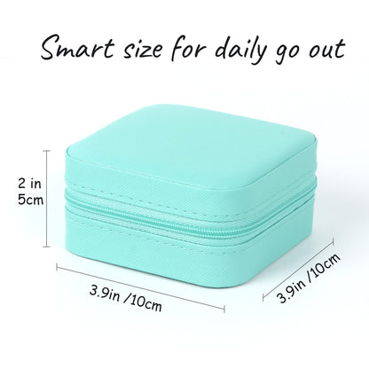 MFXIP Travel Jewelry Case Small Jewelry Box Jewelry Organizer Storage Case Portable PU Leather Mini Jewelry Travel Case for Girls Womens Earring, Necklace, Rings,Bracelets