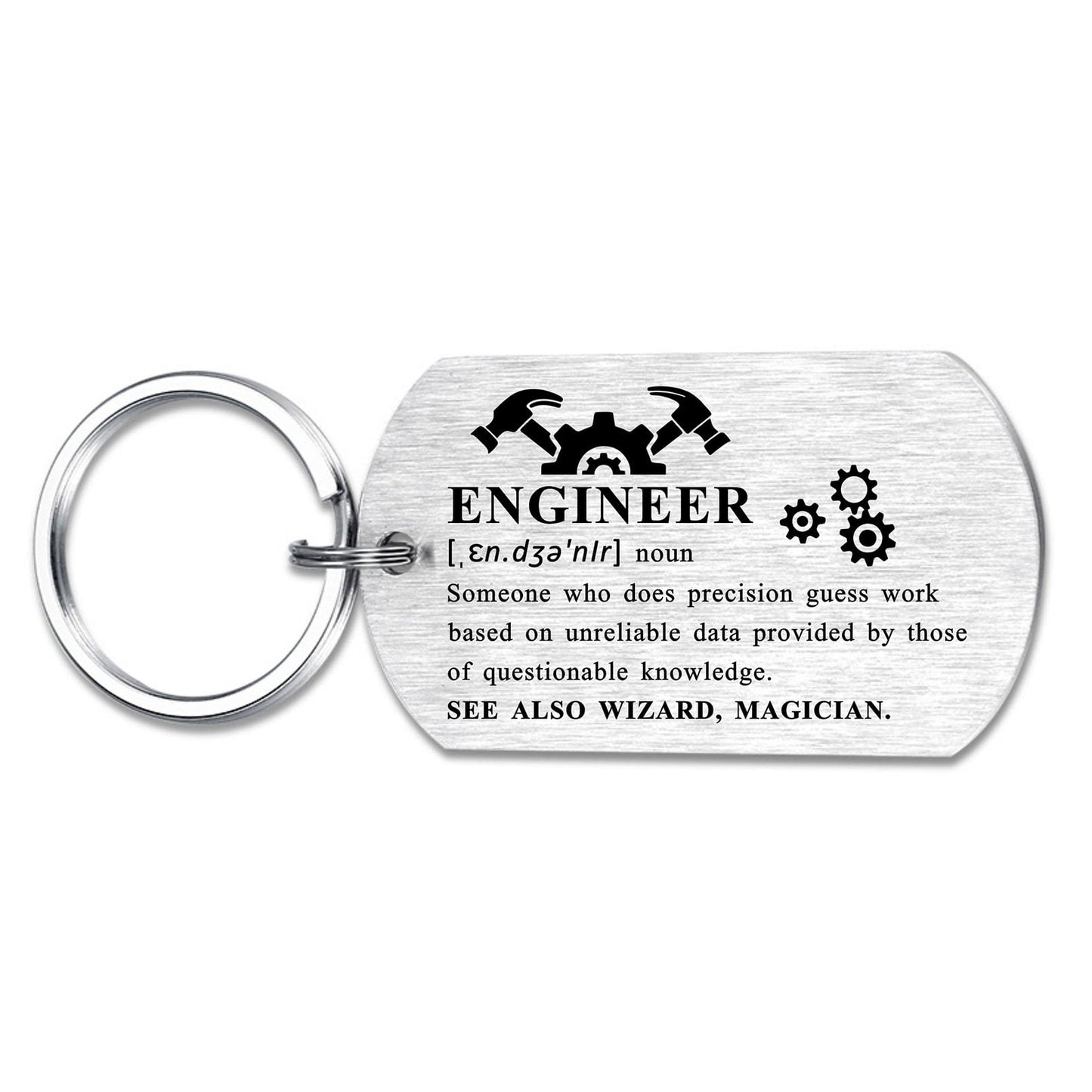 Alotozo Gifts for Engineers - Engineer Definition Keychain for Men Women - Engineering Gifts for Coworkers, Graduates, Friends - Appreciation Gift for Engineers for Christmas, Birthday