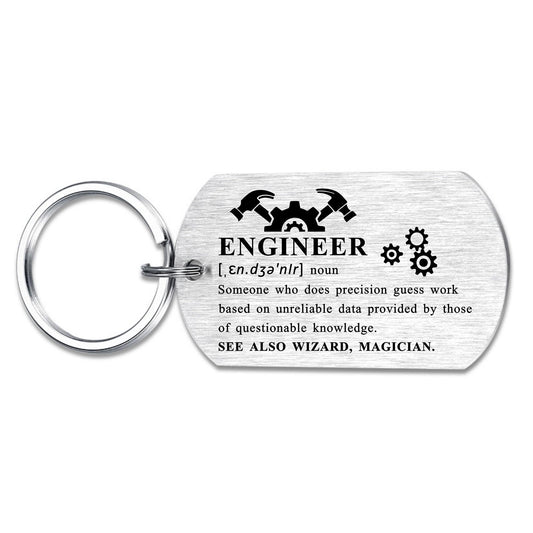 Alotozo Gifts for Engineers - Engineer Definition Keychain for Men Women - Engineering Gifts for Coworkers, Graduates, Friends - Appreciation Gift for Engineers for Christmas, Birthday