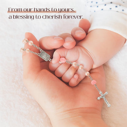 Baptism Gifts for Girl - My First Rosary with Ceramic Keepsake Box, Catholic Christening Gift Set, Pink Rosary for Kids, Baptism, First Communion & Baby Dedication Gifts for Newborn Baby Girls