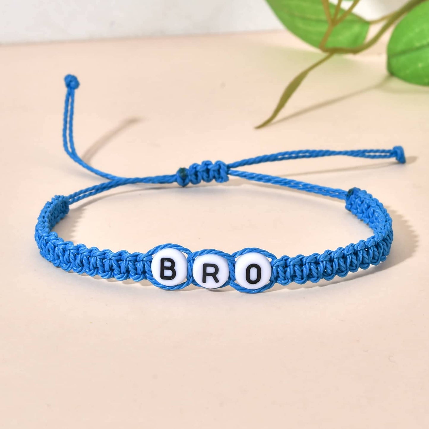 Fathers Day Birthday Christmas Dad Mom Brother Sister Bracelet Adjustable Handmade String Bracelet Gifts (Adjustable size - suitable for 14cm-20cm wrist length)