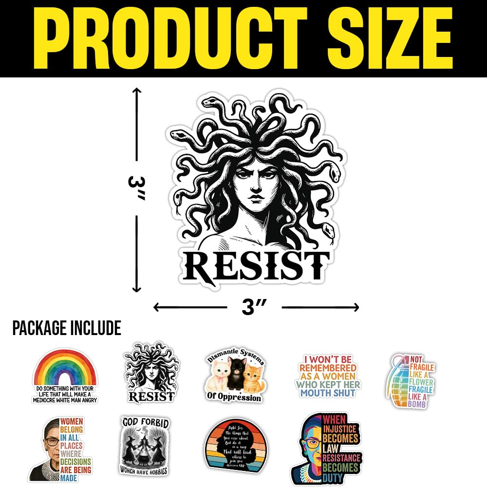 Strong Women Affimation Feminist Sticker, Women Quote Stickers, RBG Quote, Social Justice Feminist Gift, Decoration Phone Tumbler Water Bottle Car Truck Vehicle Vinyl Decal