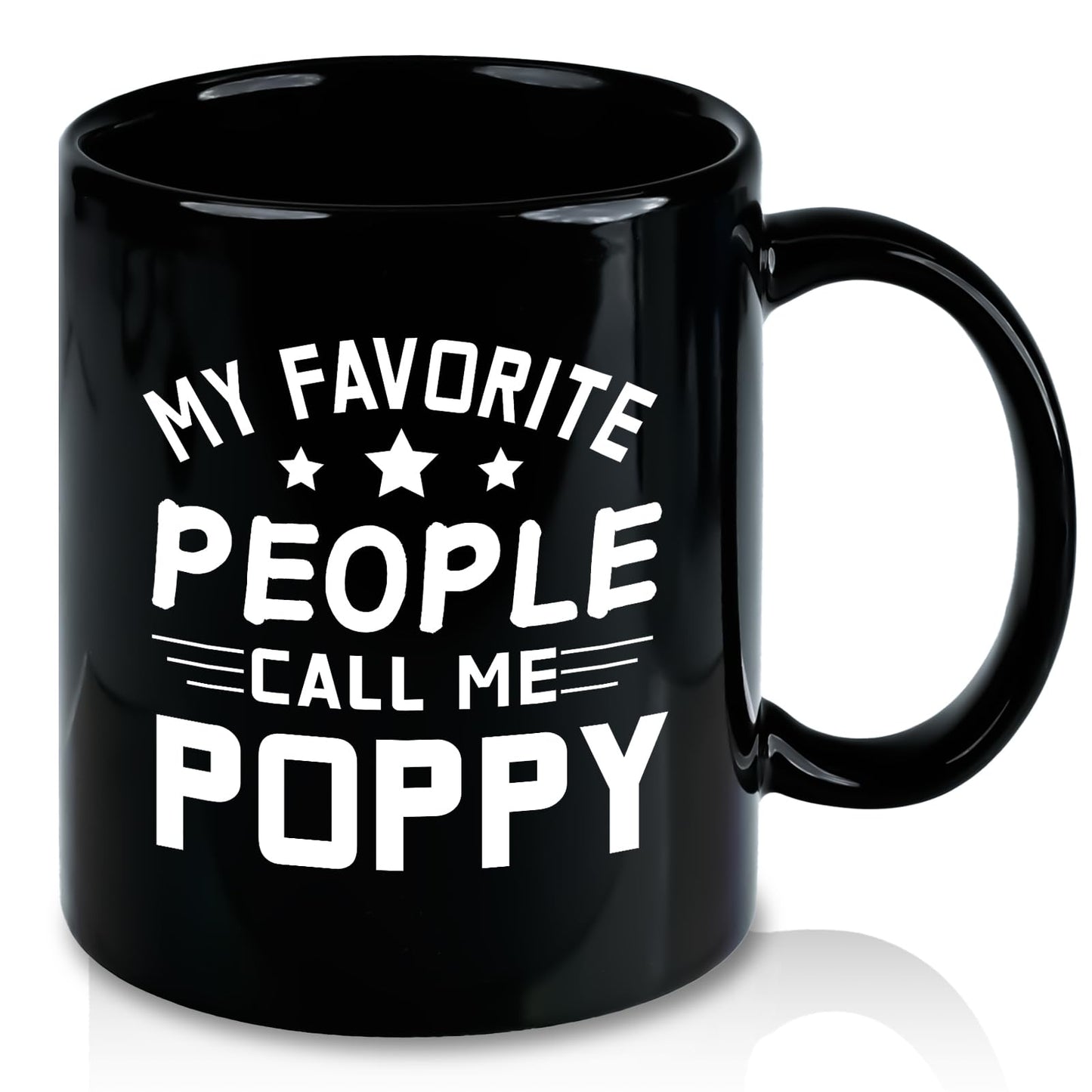 Grandpa Gifts, My Favorite People Call Me Poppy Coffee Mug, Fathers Day Birthday Christmas Gift for Grandpa Dad Grandfather Men Him from Grandkids, 11Oz
