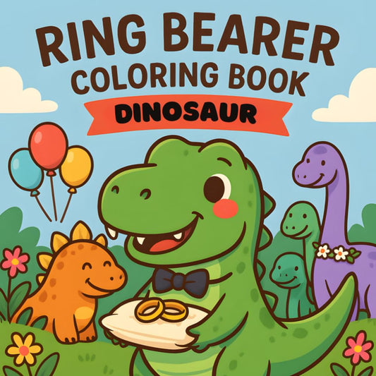 Ring Bearer Coloring Book: Ring Bearer Dinosaur Gift