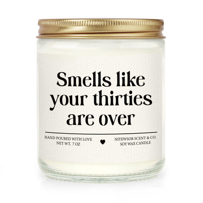 Niyewsor 40th Birthday Gifts Women Men, Forty Birthday Candle, 1986 40th Birthday Decorations for Women Men, 40 Year Old Bday Gifts for Friend, Sister, Wife, Husband, Handmade, 7oz