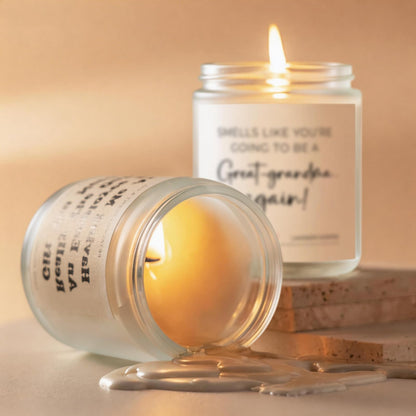 Great Grandma Gifts for Great Grandma Baby Announcement, Christmas - 7 Oz Lavender Scented Candles (Great-Grandma Again)