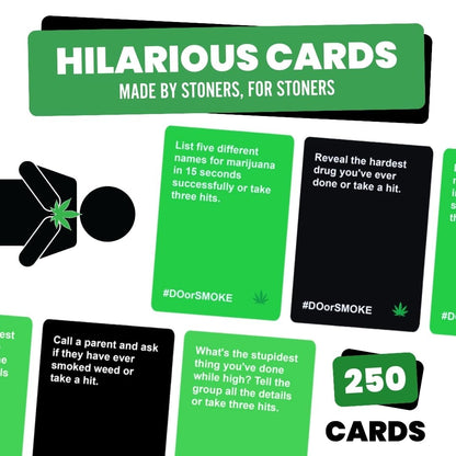 Do or Smoke Party Game for Adults - 250 Challenge Cards, Easy to Play, Great Stoner Gift