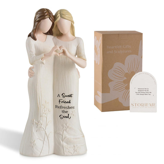 Storieme Best Friend Figurines - Friendship Bestie Gifts for Women - Christmas Birthday Gifts for Sisters from Sister