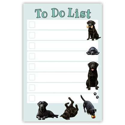 DAILY RITMO® Black Lab Sticky to-Do List – Labrador Retriever Gift for Men and Women | Dog Lover Gifts | Office School Supply Sticky Notes 4"x6" 50 Pages