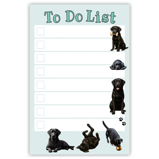 DAILY RITMO® Black Lab Sticky to-Do List – Labrador Retriever Gift for Men and Women | Dog Lover Gifts | Office School Supply Sticky Notes 4"x6" 50 Pages