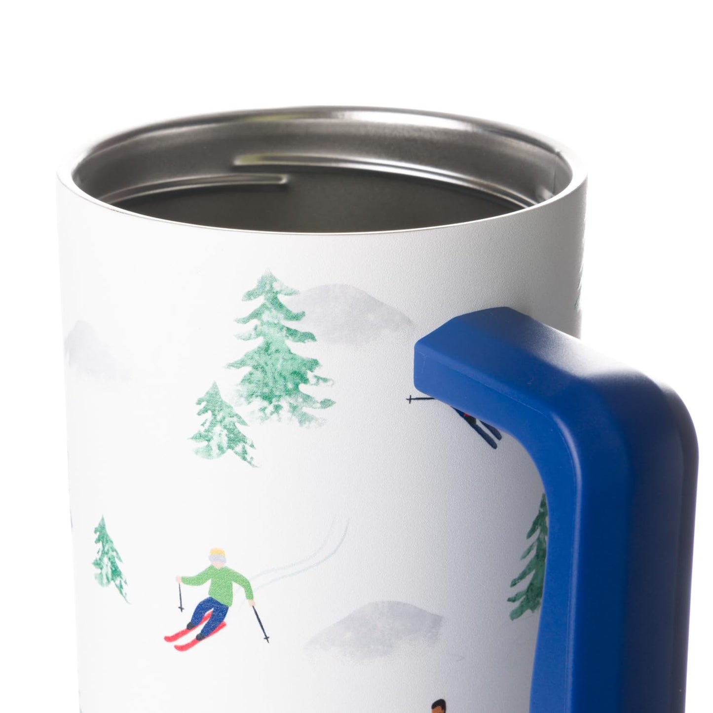 Simple Modern 40 oz Trek Tumbler with Handle and Straw Lid | Cup Holder Friendly Insulated Stainless Steel Travel Mug | Downhill Skiing