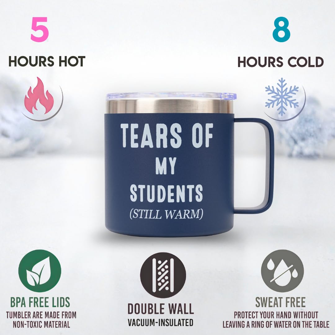 Teacher Appreciation Gifts for Men, Funny Male Teacher Appreciation Gifts, 14oz Coffee Mug Tumbler with Handle, Cool Teacher Gifts for Men for Teacher Appreciation Week Birthday Christmas