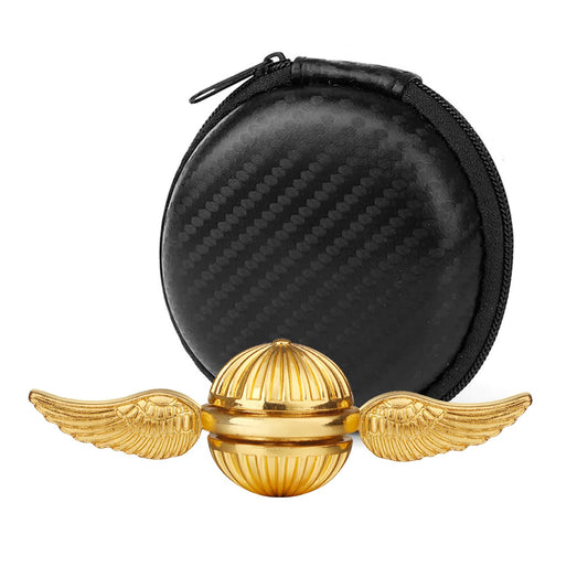 Umnodobn Gold Fidget Spinner Magic Orb Anxiety Toys Stress Relief Reducer Spin Fidgets Hand Bearing Tri Spinner Finger Spinners Toy Focus Fidgeting Restless Novelty Gift for Adults Kids