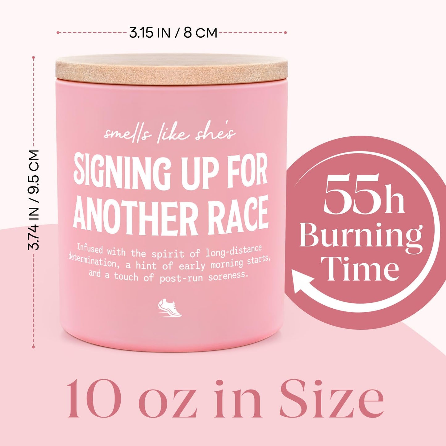 Gifts for Runners Women, Funny Marathon Essentials Candle 10Oz, Cross Country, Half Marathon, Track and Field Runner Gifts, Running Accessories for Women Friends, Soy Wax Scented Candle