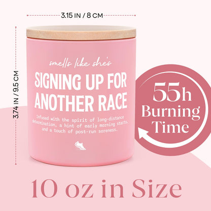 Gifts for Runners Women, Funny Marathon Essentials Candle 10Oz, Cross Country, Half Marathon, Track and Field Runner Gifts, Running Accessories for Women Friends, Soy Wax Scented Candle