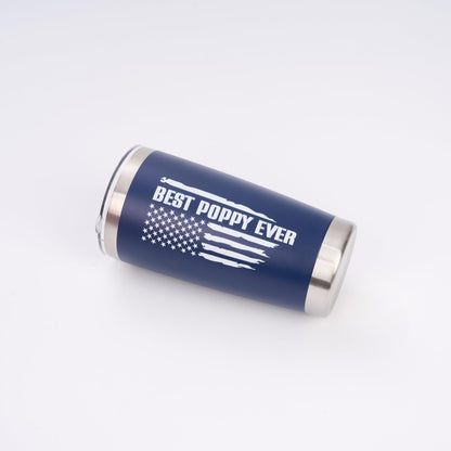 Poppy Gifts - Gift for Poppy from Grandkids - Fathers Day Christmas Birthday Gifts Idea - Tumbler 20Oz Stainless Steel