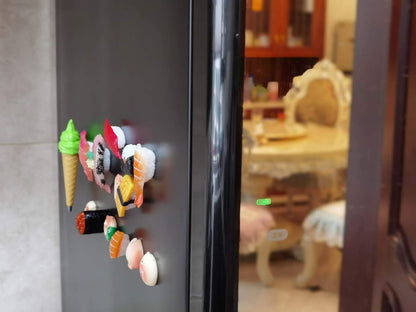 Cute Sushi Fridge Magnet Japenese Food Fun Magnets for Refrigerator Whiteboard, Fake Sushi Food Play Toys for Dollhouse Cake Kitchen Decoration Gifts(Sushi 1)