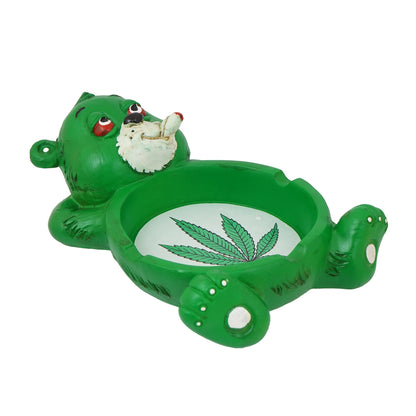Fantasy Gifts Stoner Bear Polyresin Ashtray - 4"x6"