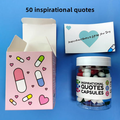 Infmetry Inspirational Quotes In Capsules Gifts For Women Unique Self Care Positive Affirmation Messages Gift For Her (Mixed Color Positive 50pcs)