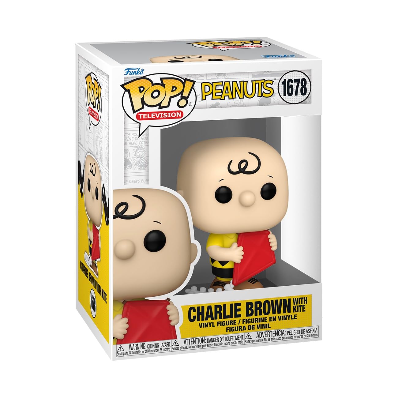 Funko Pop Animation: Peanuts - Charlie Brown - Charlie Brown With Kite - Classic Peanuts - Collectable Vinyl Figure - Gift Idea - Official Merchandise - Toys for Kids & Adults - Cartoon/Animation Fans
