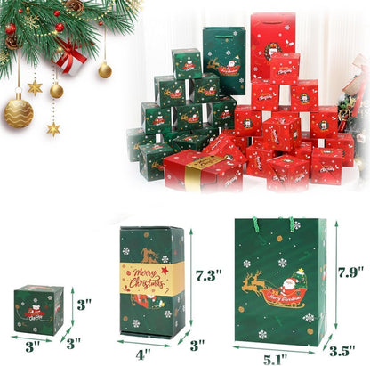 Surprise Box Gift Box for Money,Pop Up Explosion Cash Gift Box for Christmas Money Surprise Gift Set (Christmas,12 Pages green)