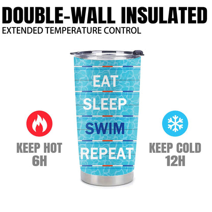 Swimmer Gifts - Swim Team Gifts - Swimming Stainless Steel Tumbler 20 Oz