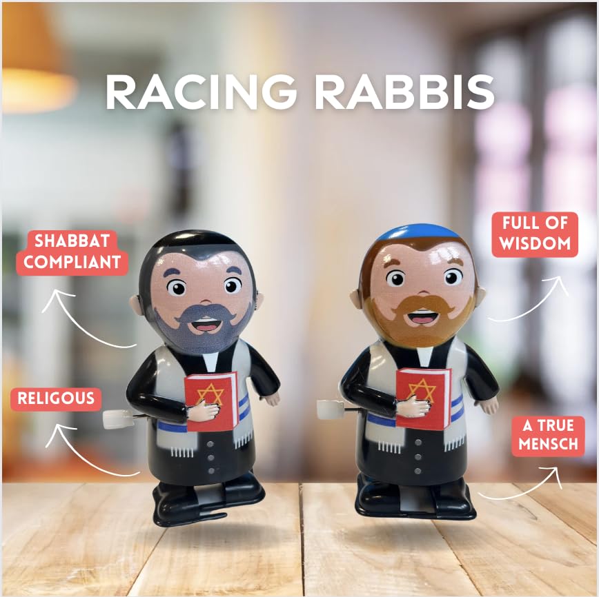 Diabolical Gifts DP1275 Racing Rabbis - Shavuot Gifts, Star of David, Jewish Gifts for Women, Joke Gifts for Men, Hanukkah Gifts, Funny Religious Gifts, Friday Night Dinner Gifts