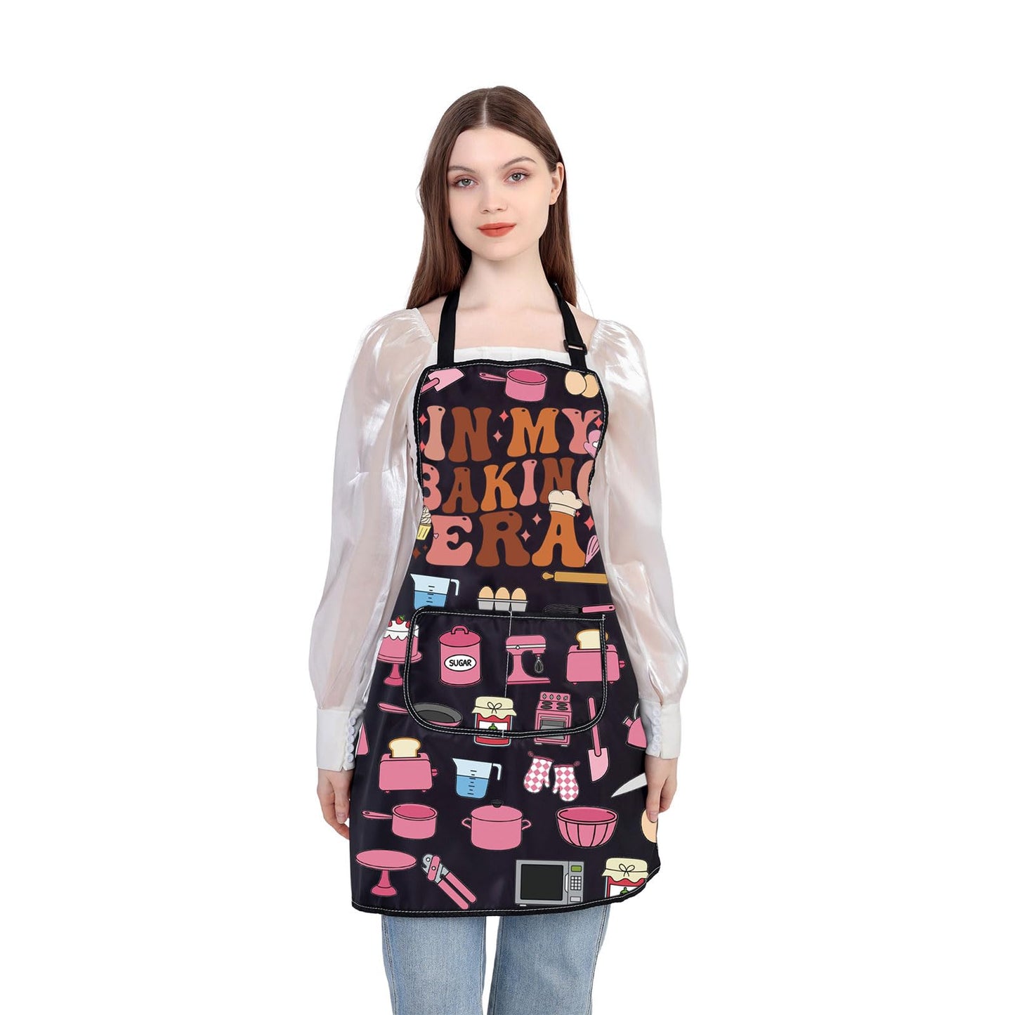 WSNANG Funny Baking Aprons with Pockets In My Baking Era Apron Bakers Gifts Pastry Chef Gift