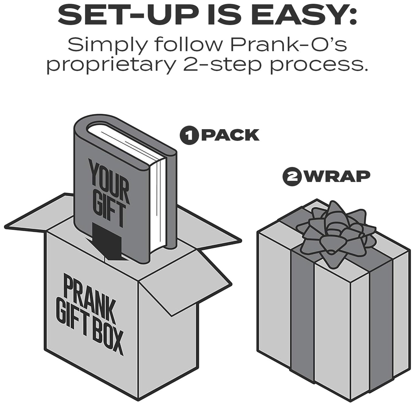 Prank-O Prank Gift Box - Cast & Blast, Gag Gift Empty Box, Practical Joke for Christmas