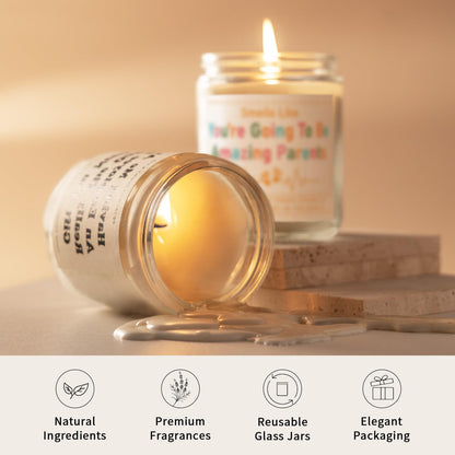 AceThrills Gender Reveal Gifts, New Parents Gift for Couples, Pregnancy Gifts for First Time New Mom Dad Gift - Lavender Scented Candle