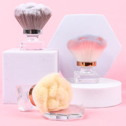 ANGNYA Nail Dust Brush, Pink Rose Soft Duster Brush Art Dust Powder Remover Makeup Manicure Brushes Clean Up Tools for Acrylic Nails