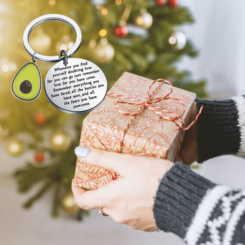 TIIMG Avocado Inspirational Quote Key rings Avoacdo Lover Jewelry Avocado Fruit Gift