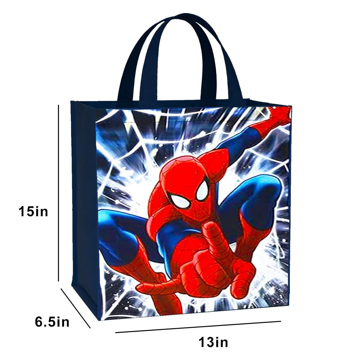 Spiderman Tote Bag - Double Sided Spider-Man Tote Bag | Spiderman Reusable Bag for Groceries