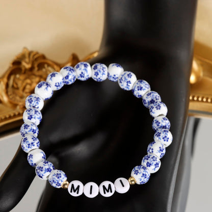 Kivosliviz Mimi Gifts for Birthday from Grandkids Grandson Grandma Mothers Day Jewelry Mimi Bracelet Blue