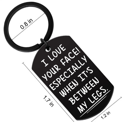 Ikacvb Fathers Day Gift For Husband Boyfriend Funny Boyfriend Keychain Father's Day Birthday Anniversary Christmas Sweetest Day Gift Ideas Small Naughty Keychains