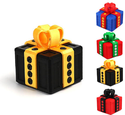 Annoying Gift Box with Screws Funny The Annoying Present Prank Box Thanksgiving Christmas White Elephant Perfect Gag Gift for All Occasions (Black-Gold)