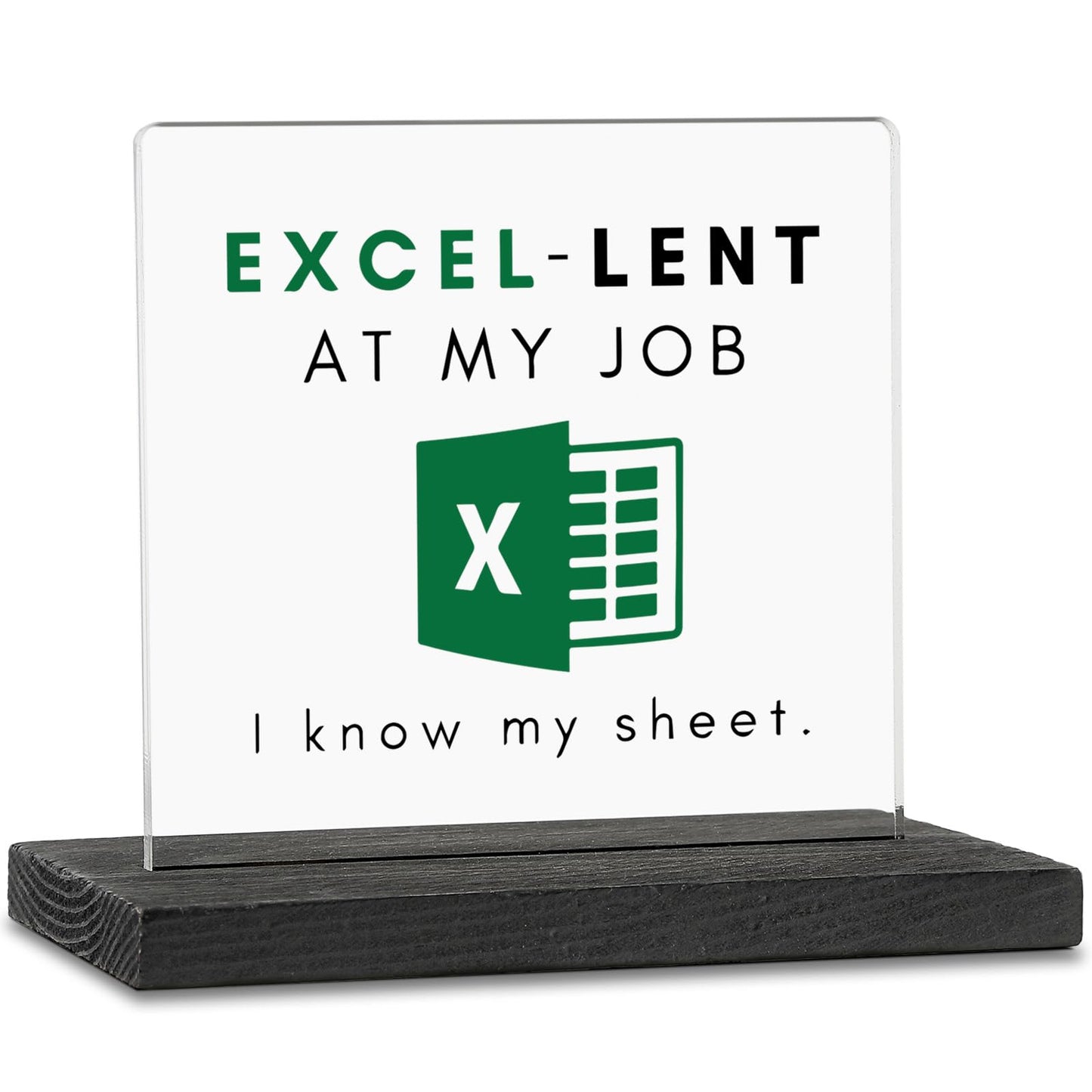 Accountant Gifts for Women, Men, Funny CPA, Spreadsheet, Excel Gift Idea For Coworkers, Accounting, Boss, Worker, Colleague, Friend Acrylic Desk Decorative Sign ZBB43
