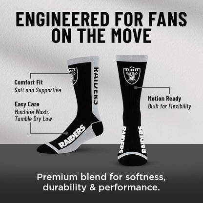 For Bare Feet NFL Unisex Mvp Crew Sock Nfl Large