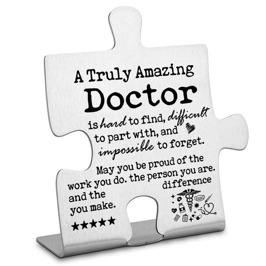 Doctor Appreciation Gifts for Women Men, Thank you gift for Doctor, Going Away Gift Retirement Gift for Doctor, A Truly Amazing Doctor, Best Doctor gift Thank You Doctor Decor Signs-DX245