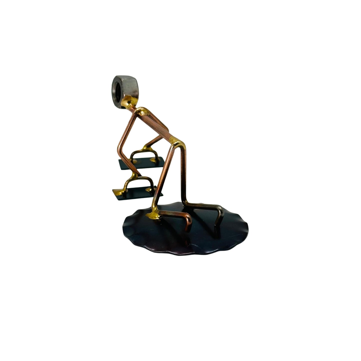 Concrete Finisher Collectible Handmade Metal Art Figurine, Desk Accessories, Trophy, Boss Gift, Office Décor, Business Professional, Construction Worker