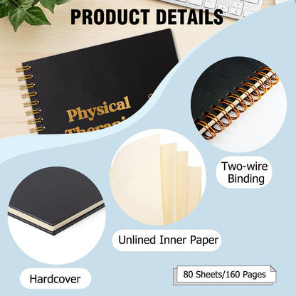 Physical Therapist Definition Gold Foil Hardcover 160 Pages Spiral Notebooks, Inspirational Gift for Physical Therapist, Physical Therapy Gift, Thank You Thanksgiving Gift for PT Coworkers PTA