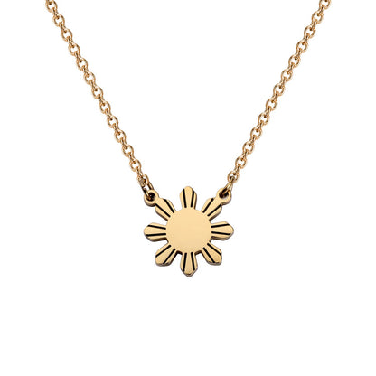 MYOSPARK Philippines Sun Necklace - Star Necklace Philippine Pride Jewelry Gift For Filipino