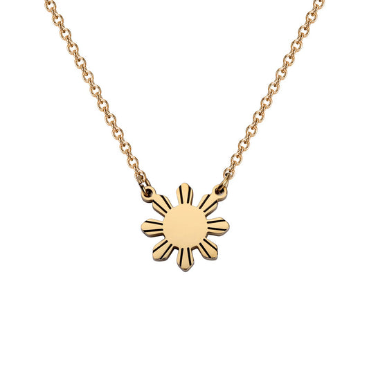 MYOSPARK Philippines Sun Necklace - Star Necklace Philippine Pride Jewelry Gift For Filipino