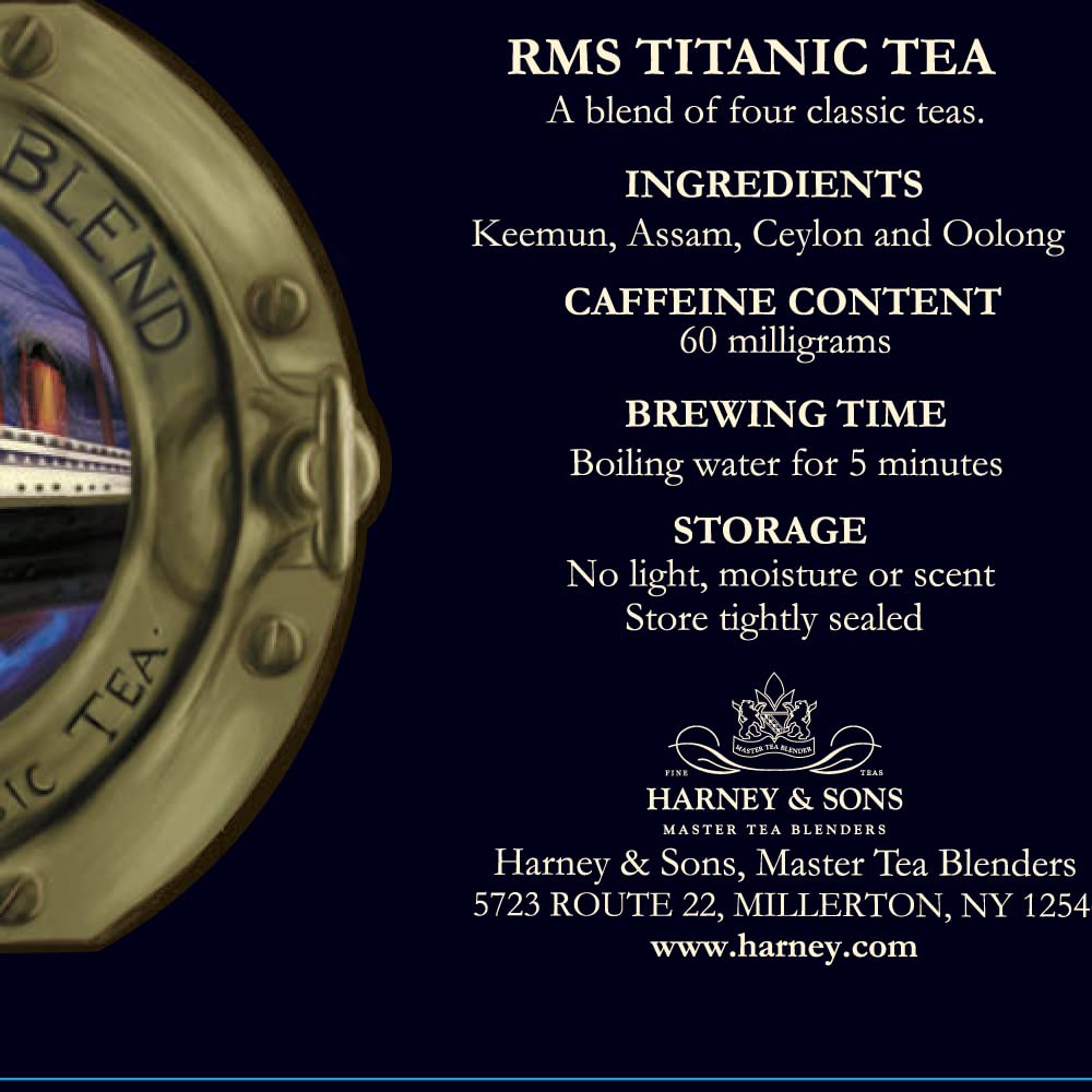 Harney & Sons RMS TITANIC Tea 20 Count Sachet Tin