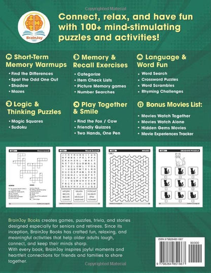 Memory Games for Seniors: Brain Boosting & Bonding Adult Activity Books, Science-Based Large Print Puzzles with Word Search, Crossword and More to ... Dementia (Gifts for Elderly Men & Women)