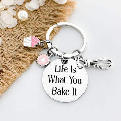 Baking Gift Chef Baker Gifts Christmas Gifts For Baker Baking Lover Keychain Gift Cupcake Keychain Cooking For Pie Culinary Students Cute Baking Thanksgiving Kitchen Presents