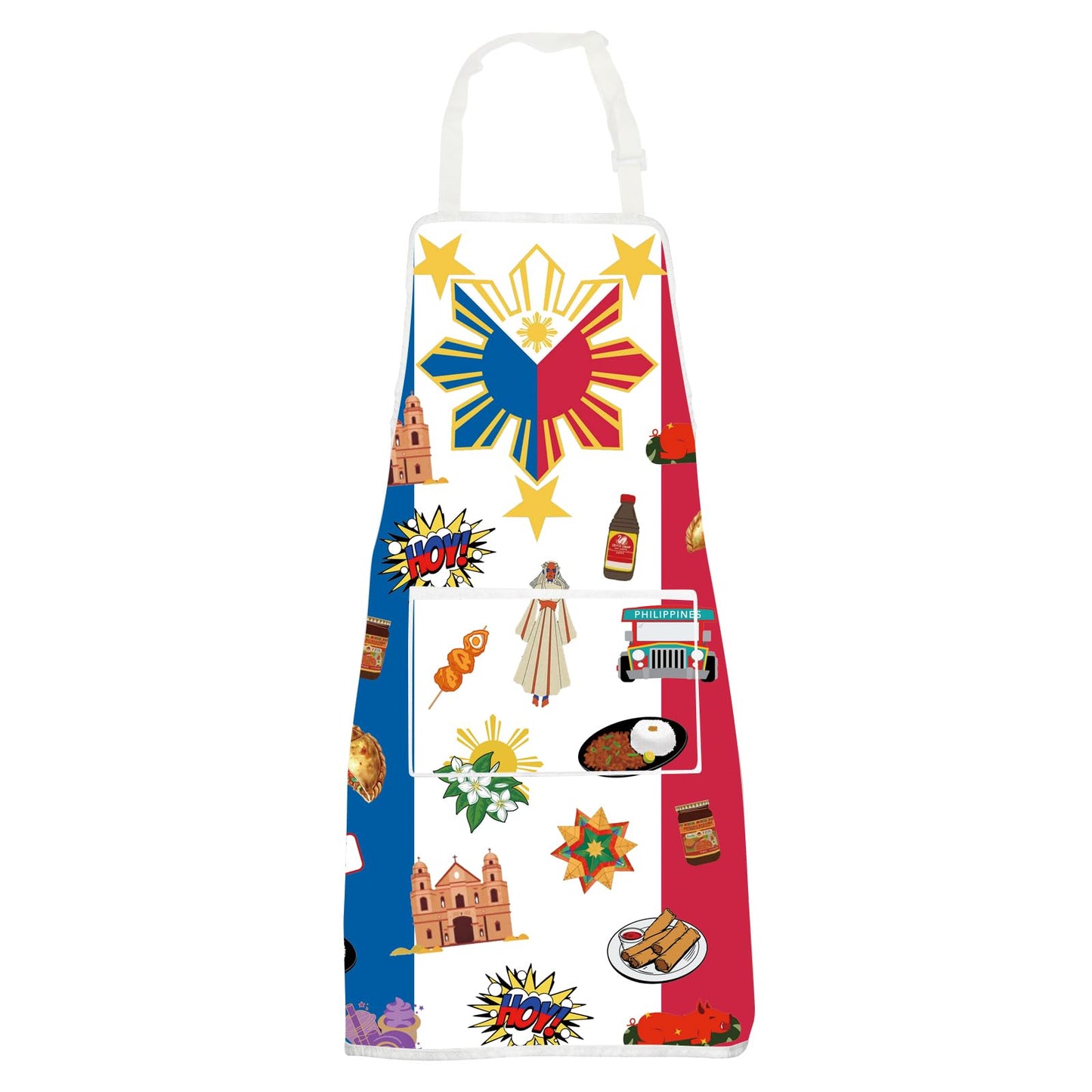 JNIAP Filipino Kitchen Apron Philippines Kitchen Apron Filipino Mom Apron Filipino Chef Gift Philippines Filipino Flag Apron