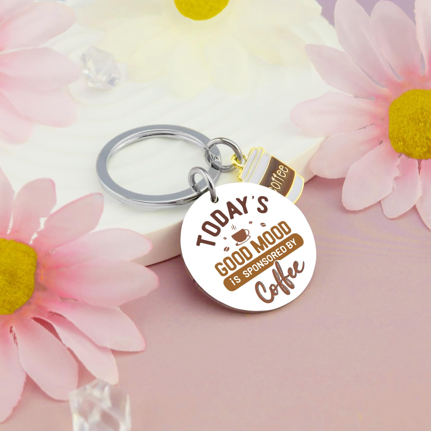 Klpoyu Coffee Lover Gifts for Women Men Coffee Keychain Accessories Coffees Gifts for Lovers Women Barista Gift Ideas Christmas Unique and Unusual Gift